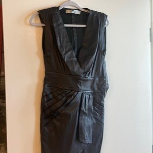 Black leather dress size 36